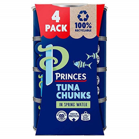 Princes Tuna Chunks in Spring Water, 4 x 145g