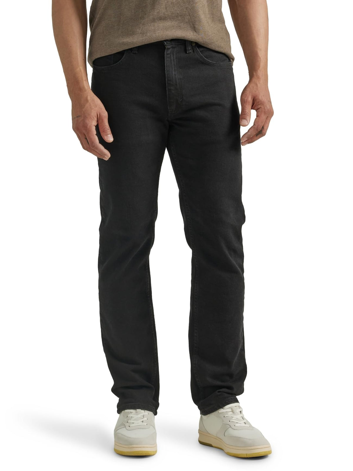 Wrangler Men's Free-to-Stretch Regular Fit Jean, Black, 38W x 29L