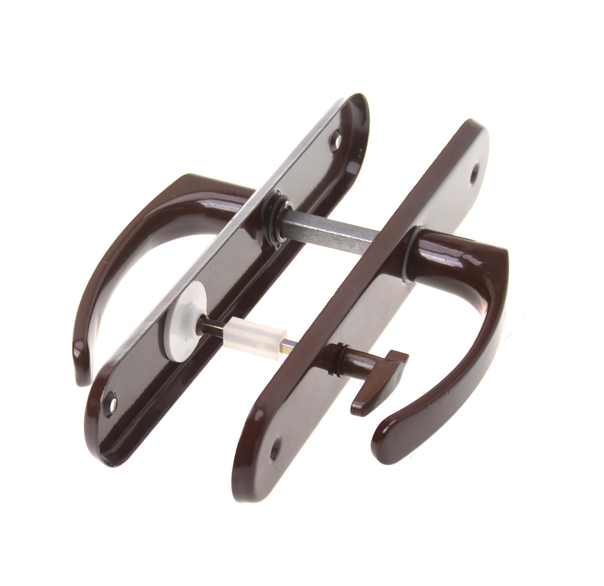 AqbauÂ® Door Handle Set Long Plate Brown Door Handle Door Handles Door Fitting (WC Bathroom Doors)
