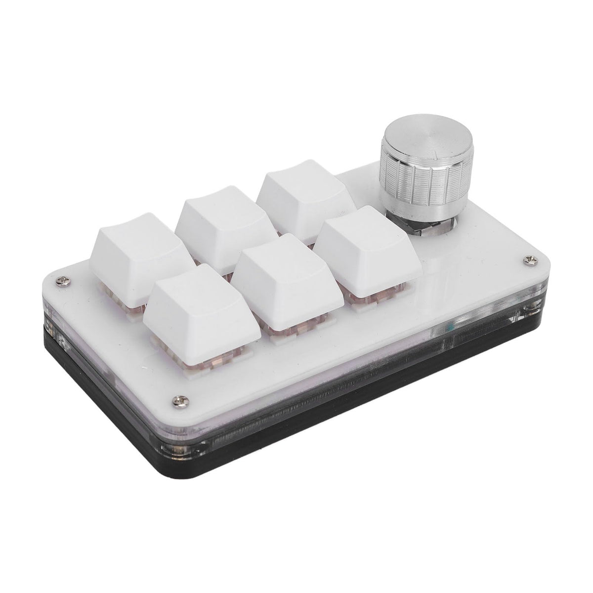 Luqeeg Mini 6 Keys Keypad, USB Mechanical Gaming Keyboard, Mini Macro Mechanical Gaming Keyboard One Key Control Combo for PC Office Work Sheet