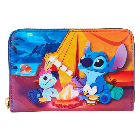Loungefly Disney Stitch Camping Cuties Zip Around Wallet
