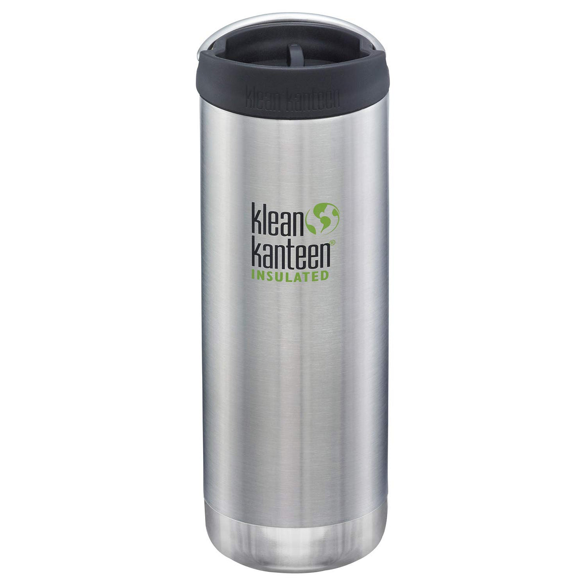 Klean Kanteen TK Wide Kanteens Vacuum Insulated - 2019 (16oz (473ml), Brushed Stainless (Cafe Cap))