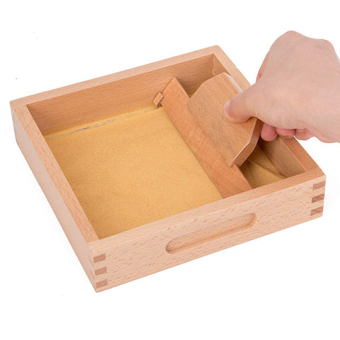 Montessori Letter Formation Sand Tray with Wooden Pen Montessori Educational Toys for Kids Alphabet and Number Learning Toy Writing Exercises Tool