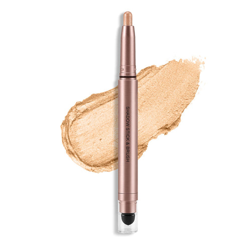 Boobeen Cream Eyeshadow Stick Pigmented, Matte Shimmer Eyeshadow Pencil with Applicator Sponge, Blendable Shadow Stick, Build up Glamorous Eye Makeup