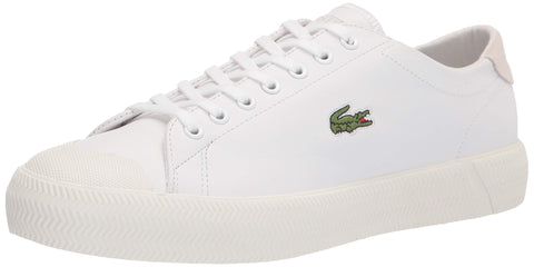 Lacoste Mens Gripshot Sneaker, White/Off White Leather, 11.5