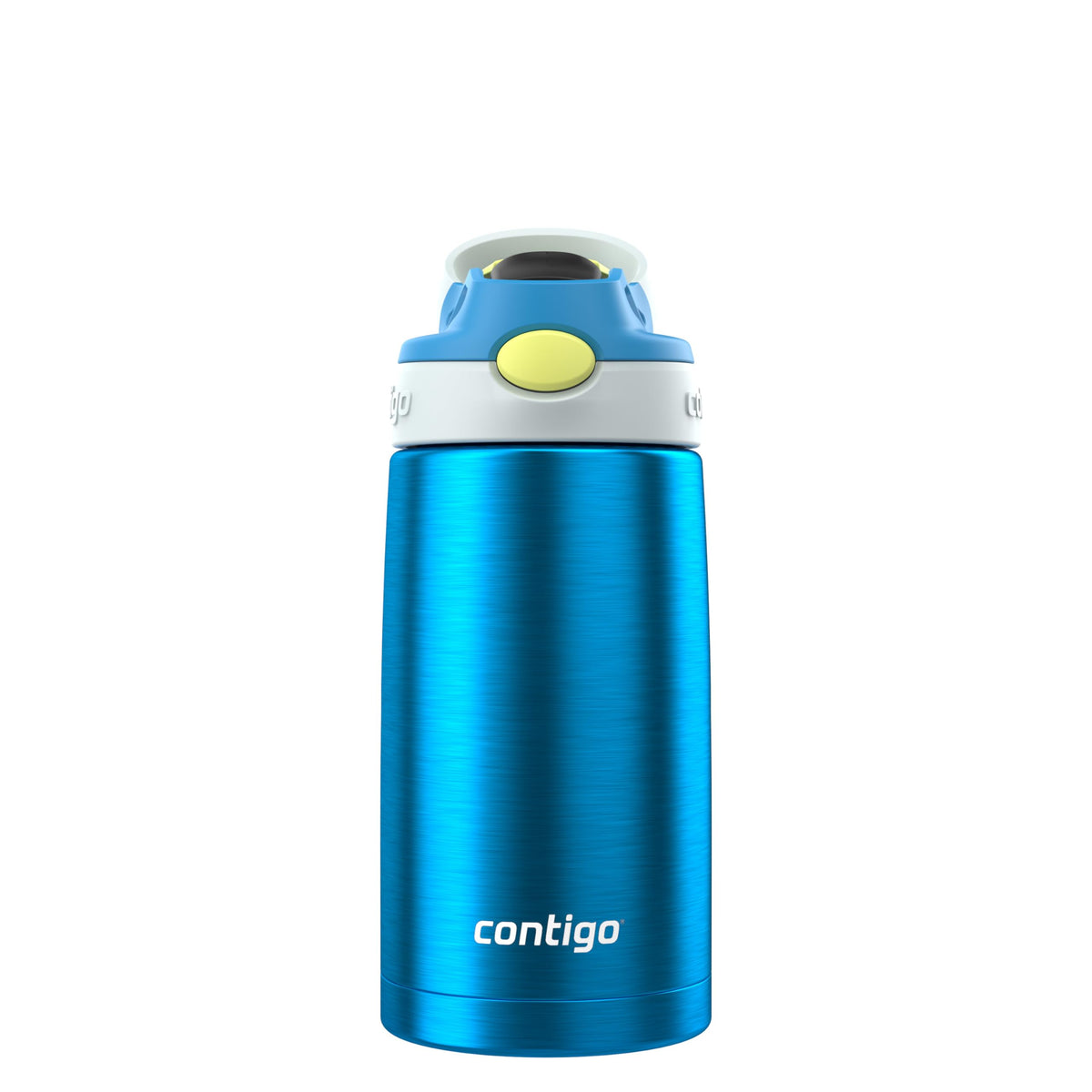 Contigo Autospout Water Bottle with Straw, 13 oz, Blue