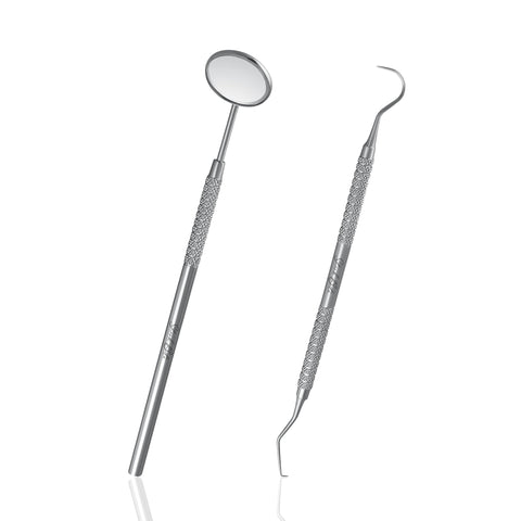 Dental Teeth Cleaning Care Kit of 2 Pcs with Tooth Pick & Mouth Mirror