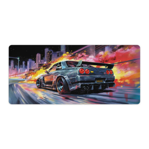 Large Mouse Pad Gaming Cool Japanese Anime R32 Tokyo Drift JDM Car Desk Mat Long Big Mousepad Extended Keyboard Computer Pad Office Desk Organizers and Accessories 35.4 x 15.7 inch