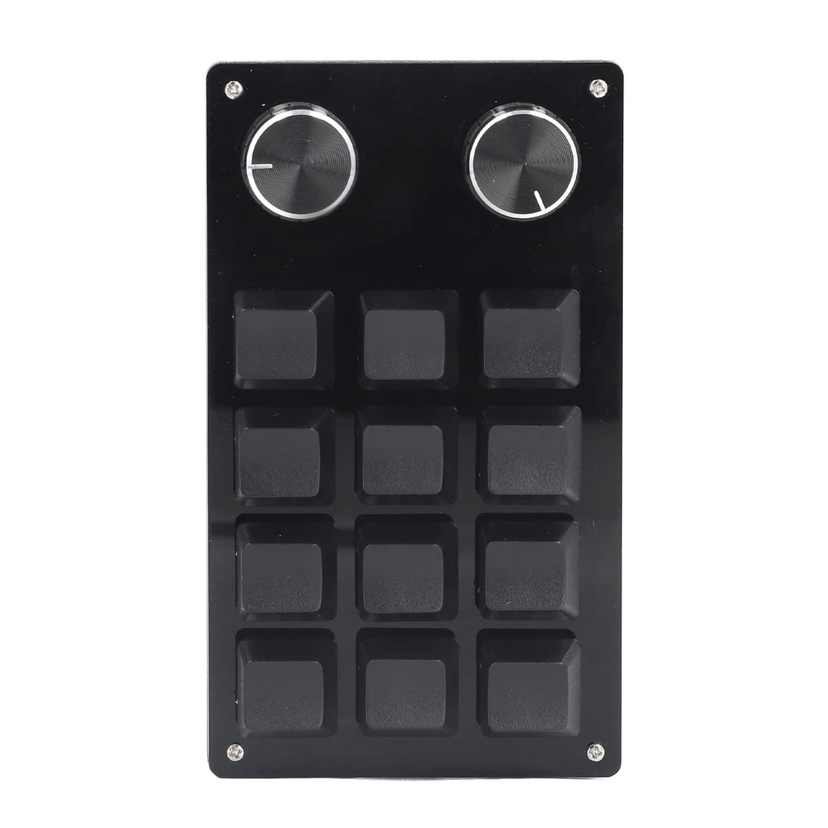 Cuifati DIY Programmable Mechanical Gaming Keypad with 12 Keys & 2 Knobs, Small & Portable, USB Cable, Wide Applications