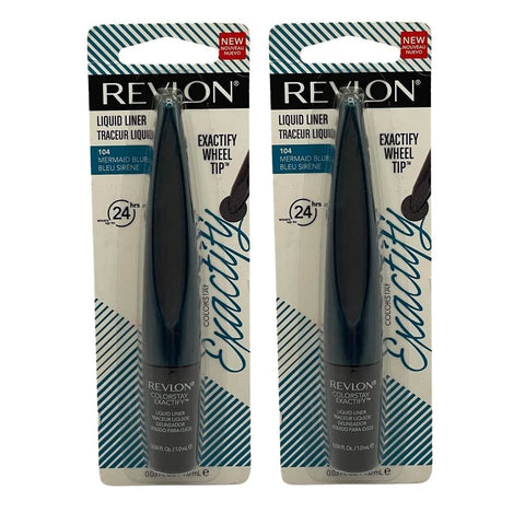 REVLON Pack of 2 Colorstay Exactify Liquid Liner, Mermaid Blue 104