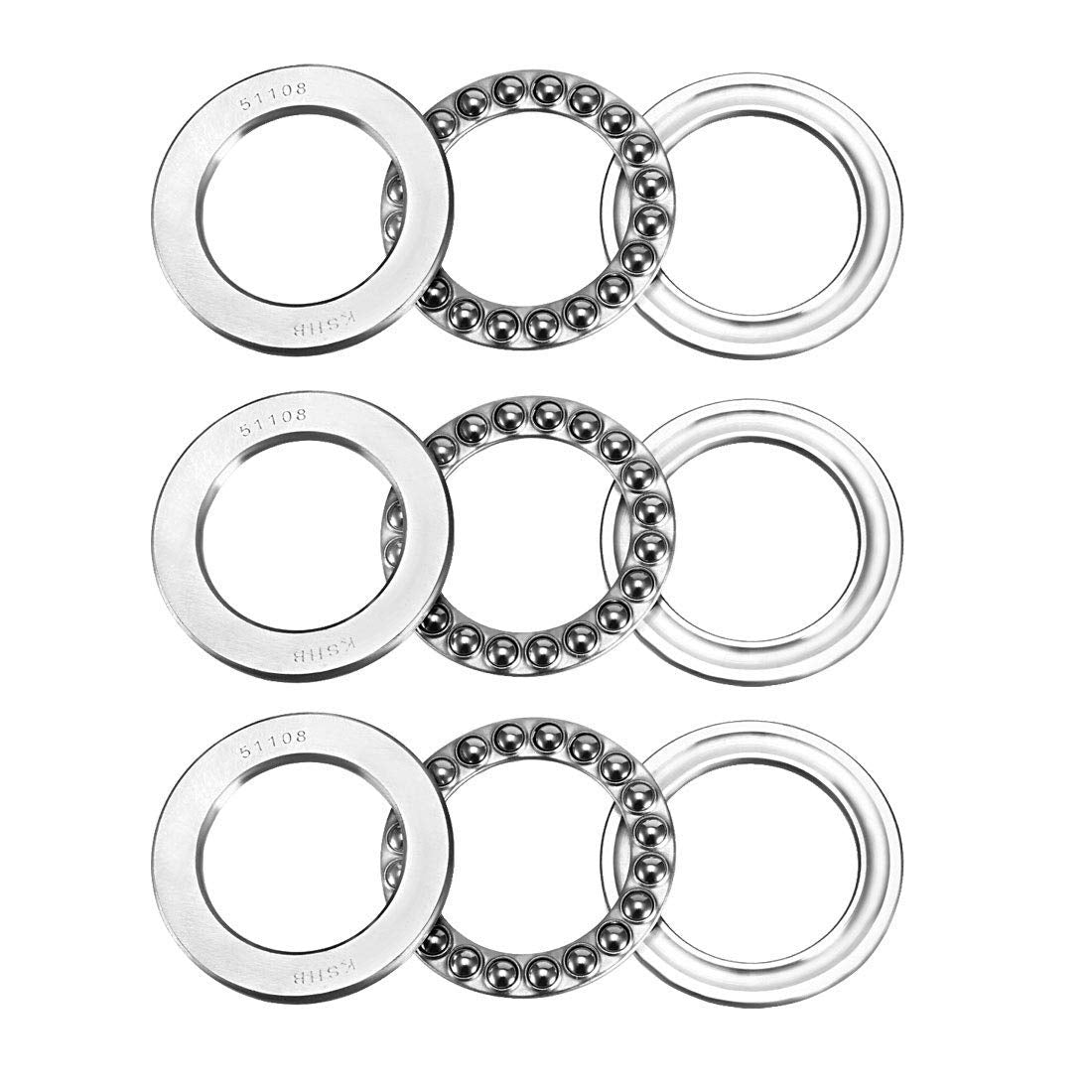 XYWHPGV 51108 Thrust Ball Bearings 40mm x 60mm x 13mm alloy Steel ABEC3 Single Row Roller 3pcs(ef51b 1e3fd ec6ed b8f90 eb548 73abd