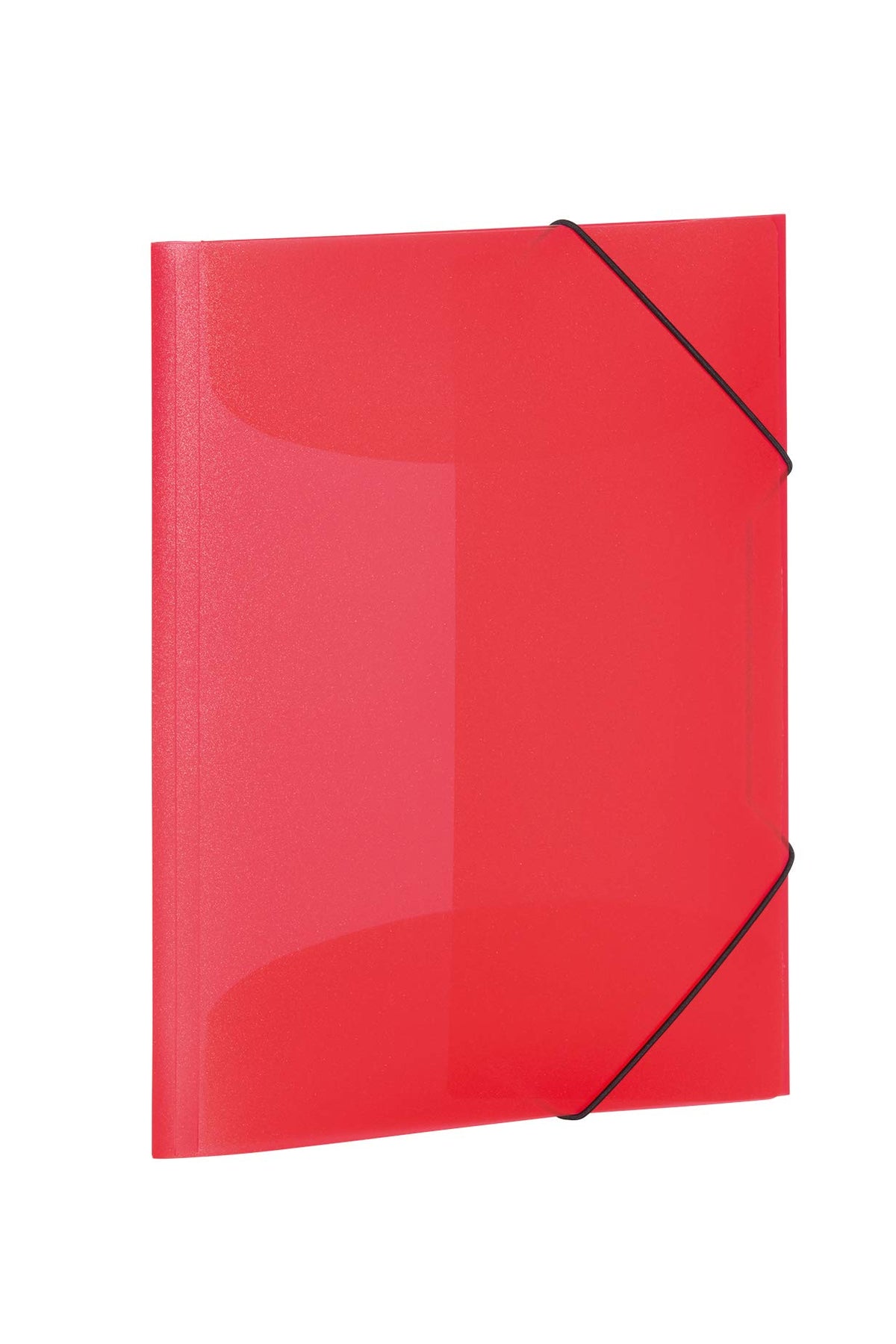 HERMA Elastic Folder Translucent in Red, A3, Sturdy Plastic, with 3 Inner Flaps, 1 Span Folder