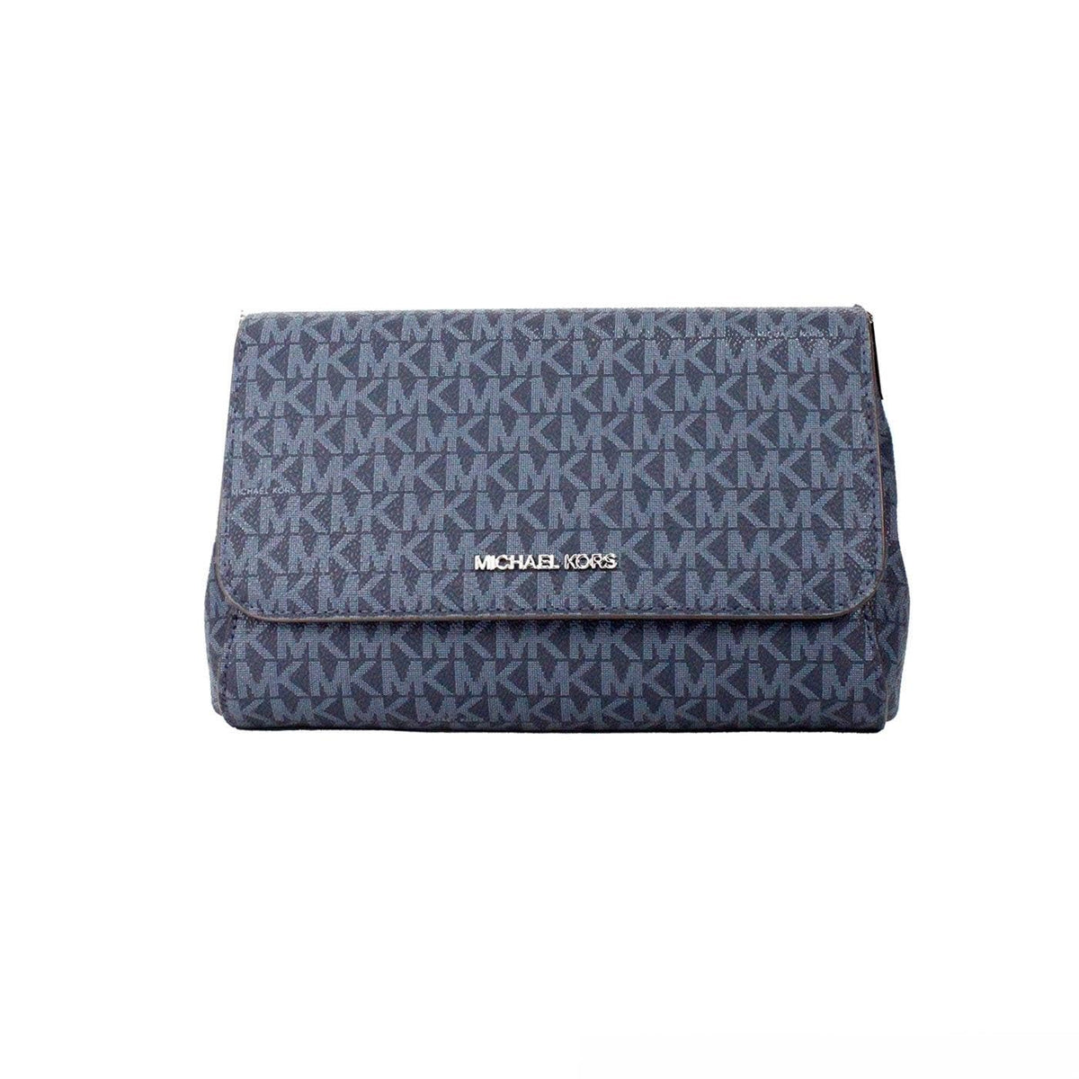 Michael Kors Medium Signature Logo Convertible Crossbody Bag (Navy)