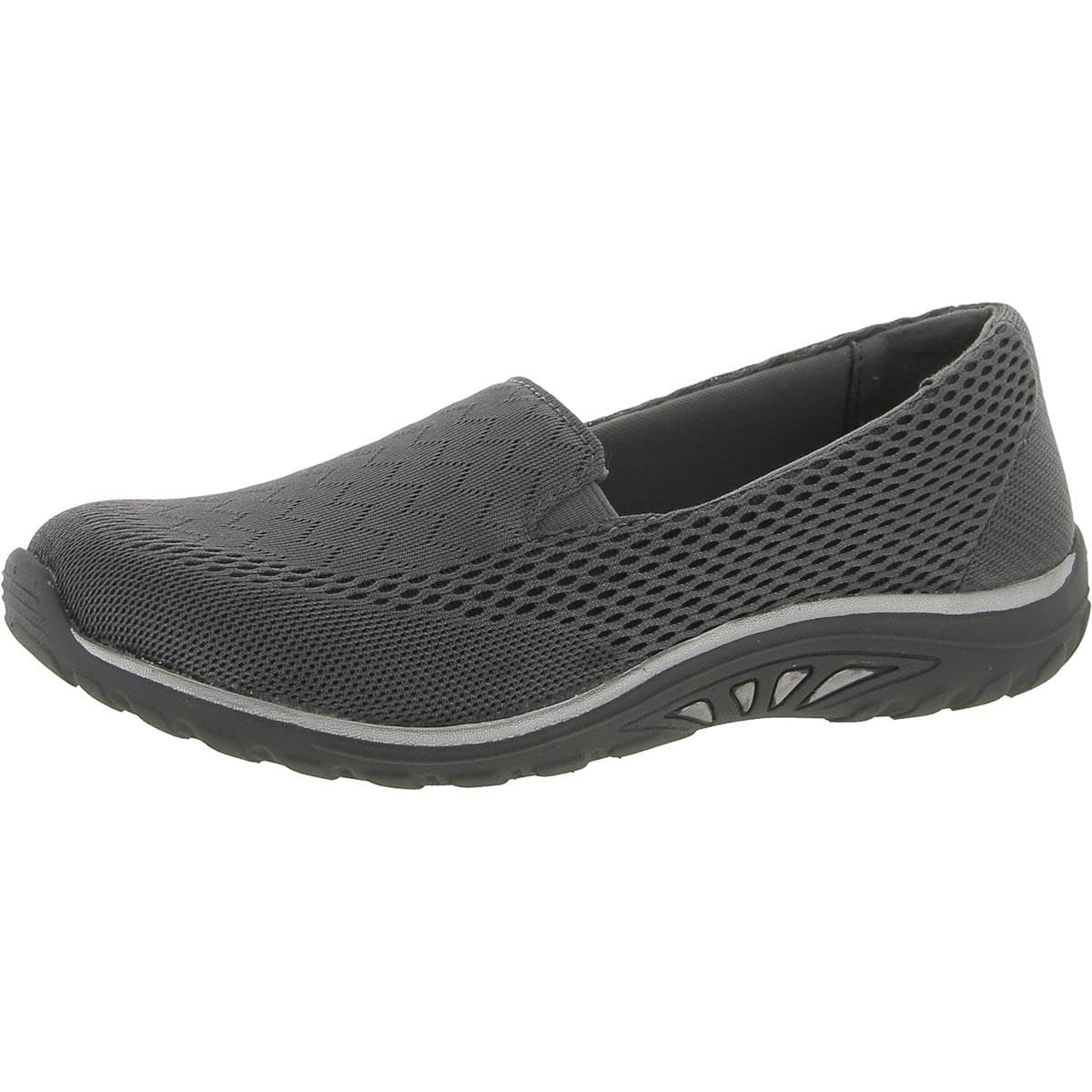 Skechers Women's Reggae Fest Willows Flat, Charcoal, 8 W US