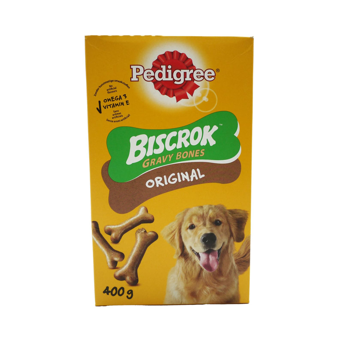 Pedigree Biscrock Dog Gravy Bones Dog Biscuits Low Fat Tasty Dog Treat 400g (Pack of 2)