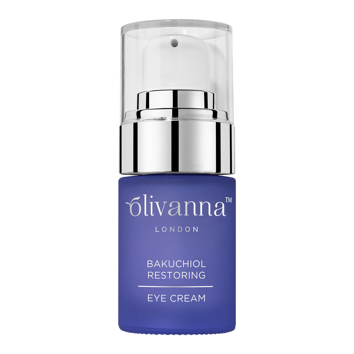 Olivanna Bakuchiol Restoring Eye Cream - Elderflower Extract Reduces Visibility of Dark Circles - Hyaluronic Acid and Glycerin Moisturizes - 15 ml
