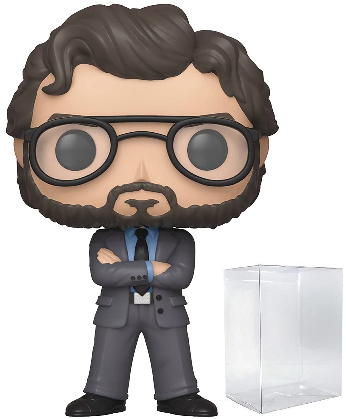 POP Money Heist: La Casa De Papel - The Professor Funko Pop! Vinyl Figure (Bundled with Compatible Pop Box Protector Case), Multicolored, 3.75 inches