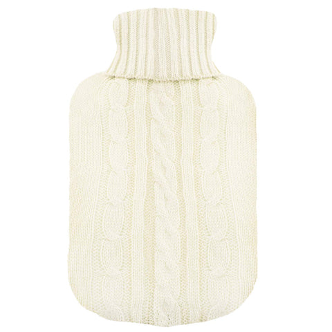 Knitted Cover for Hot Water Bottle, Cream Knitted Insulator, Knitted Winter Accessories, Perfect Xmas/Mother's Day/Valentine's Day Gift for Her