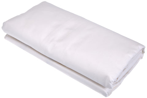 Nuit des Vosges 2094459 Cotoval Fitted sheet Plain Color Cotton White 80 x 190 cm
