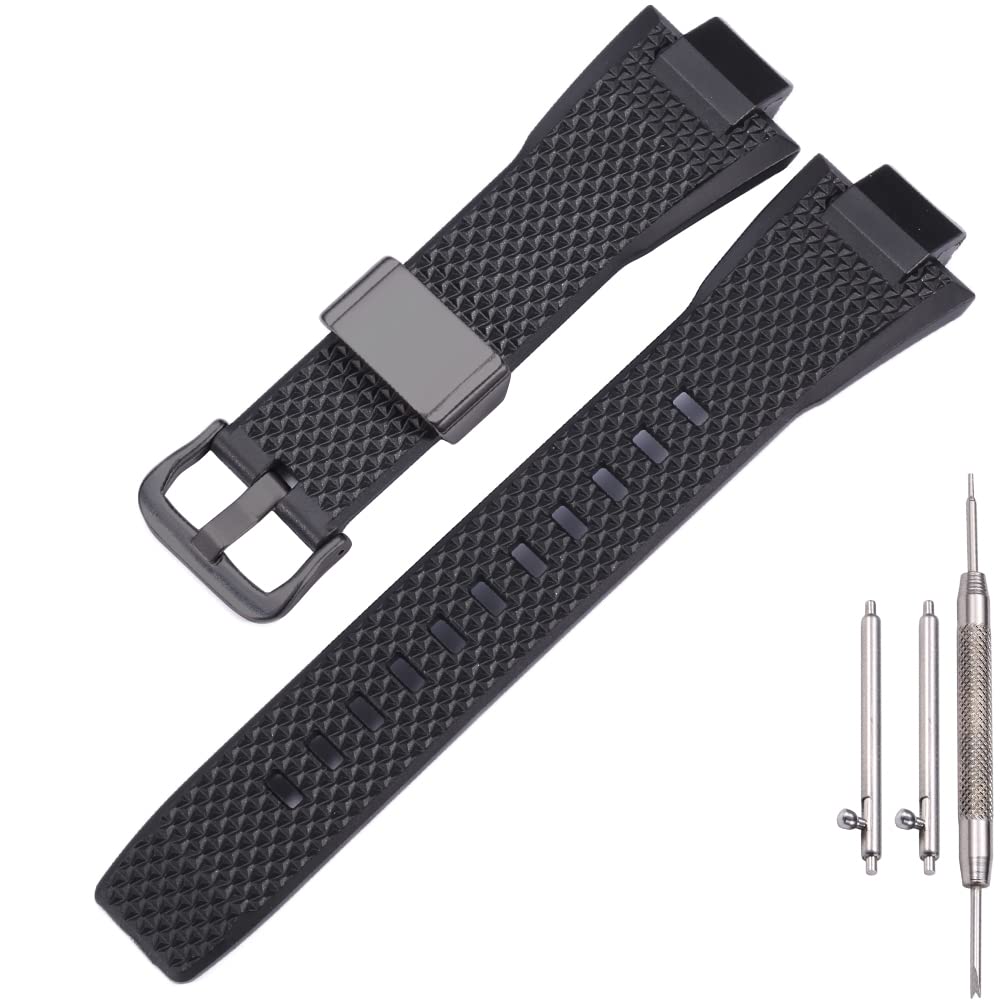 Quick Release Resin Watch Band Compatible with Casio G-Steel GST-B400 GSTB400 Mens Rubber Strap Sport Waterproof Bracelet