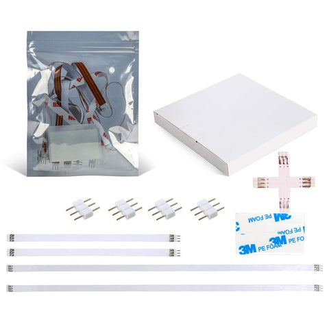 WOBANE 3 Pin 8mm Extention Connecter, Accessories Cabinet Light Kit, FPCB Connecter