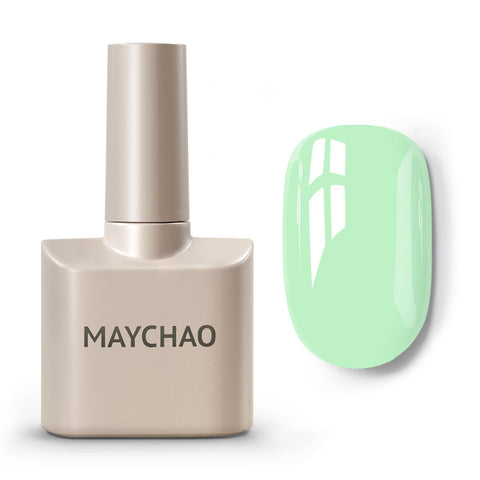MAYCHAO Gel Nail Polish, 15ML Green Gel Nail Polish, Soak Off UV LED Spring Summer Lagoon Green Gel Nail Polish Nail Art Starter Manicure Salon DIY at Home, 0.5 OZ, 1