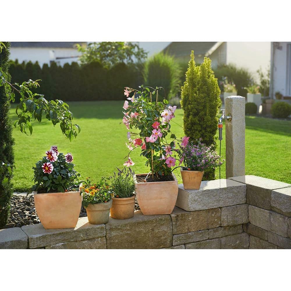 GARDENA Starter Set Pots S: The practical Micro-Drip-System Starter Set 5 potted plants, wasserparende Automatic irrigation (13000-20)