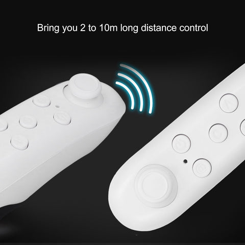 VBESTLIFE Mini VR Remote Control, VR Remote Controller for Android, Wireless Bluetooth Selfie Timer Joystick, Wireless Gamepad Game Controller for Android, for IOS, for PC (White)