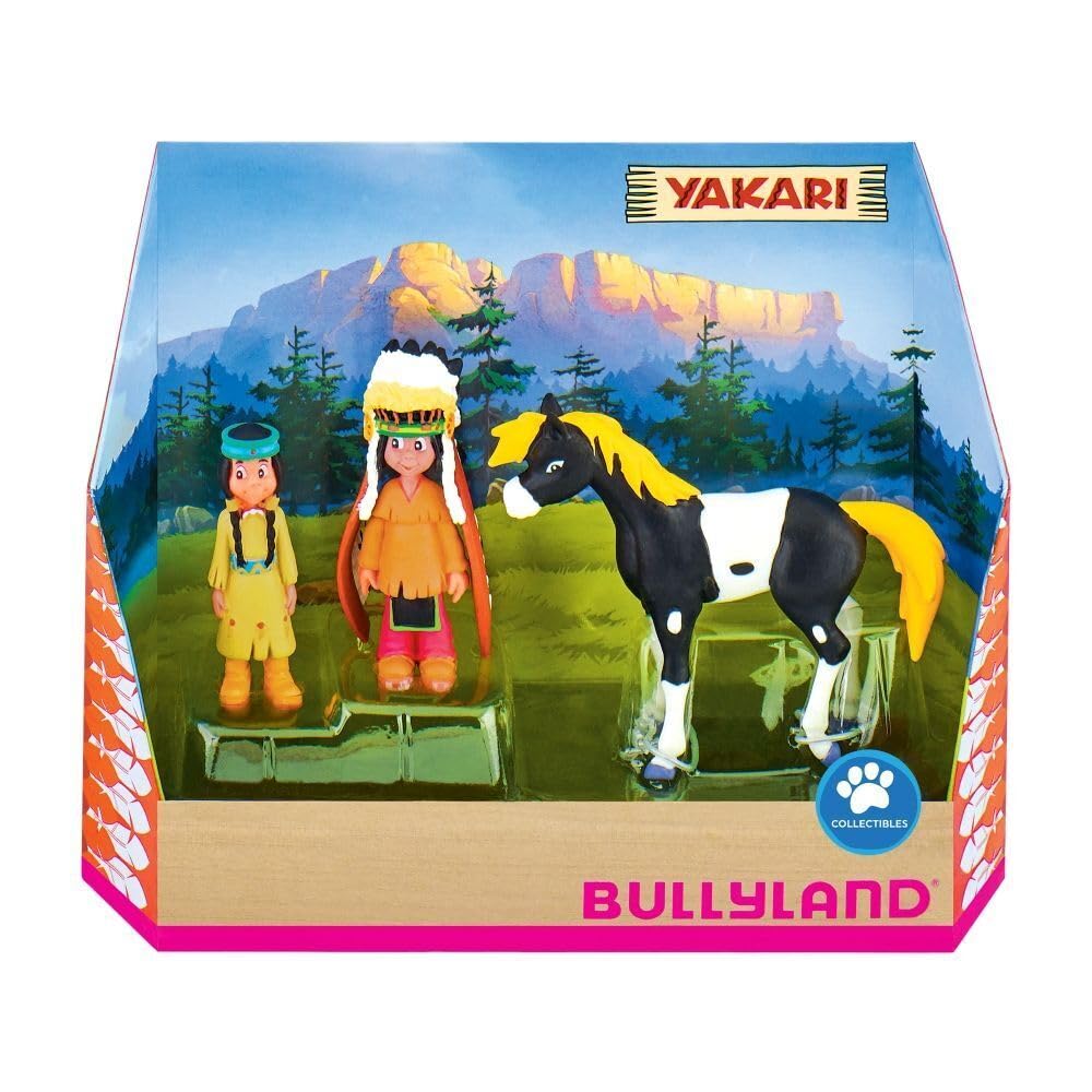 Bully Country 43309 - Yakari Figurine in Gift Box Set, 3 Pieces