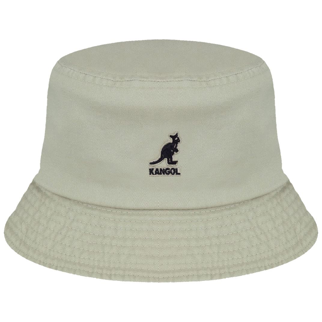 Kangol Washed Bucket Hat - Khaki/S Khaki, Small