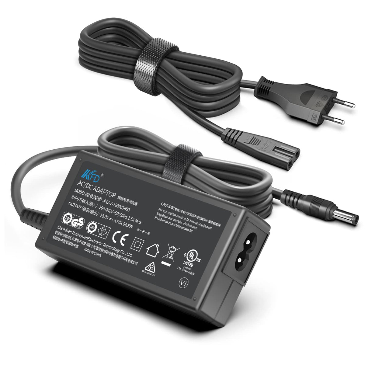 KFD 18V 3.5A Power Supply Charger for Beats by Dr. DRE Beatbox BSC60180333 Bluetooth Speaker Superstar Monster Blaster Splashproof Bluetooth Boombox JBL Bose Denon Pioneer STZ-D10Z-R Secteu