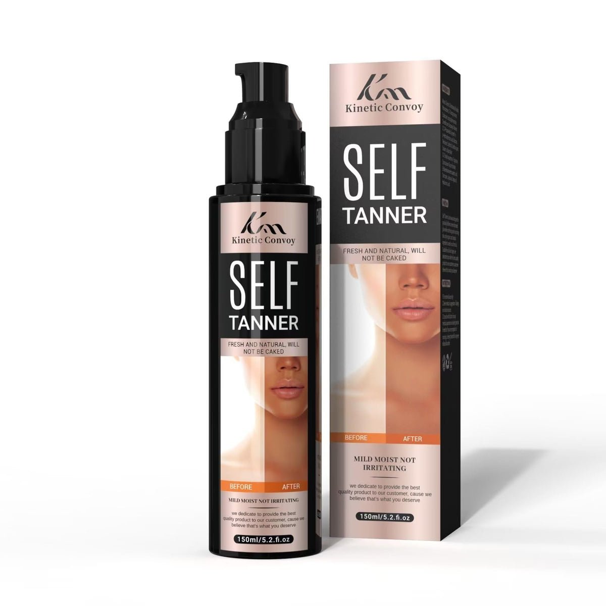 Kinetic Convoy Self Tanner Kit | Sunless Tanner, Fast Self Tan, No Fake Tan Smell, No Added Nasties, Vegan, Cruelty Free, 5.2 Fl Oz