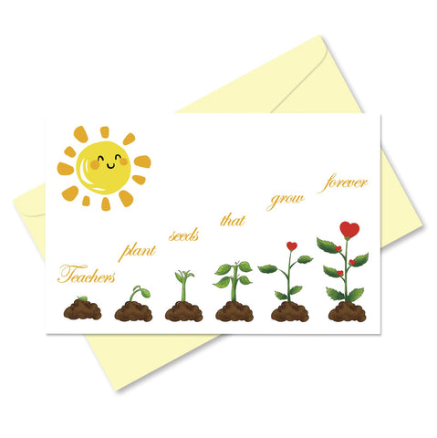 Arsagen Thank You for Helping Me Grow Card, Appreciate Greeting Card for Teacher, Thank You Teacher Card