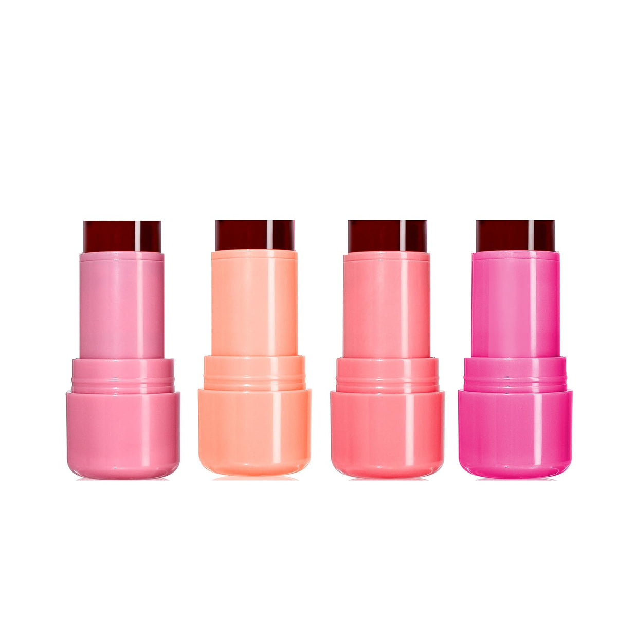 Generic 4 Pcs Milk Jelly Blush - Milk Blush - Sheer Cheek & Lip Stain?Long Lasting Milk Jelly Tint Have Transparent & Bright Colors (# Burst Poppy Pink & Spritz Coral & Chill Red & Splash Berry)