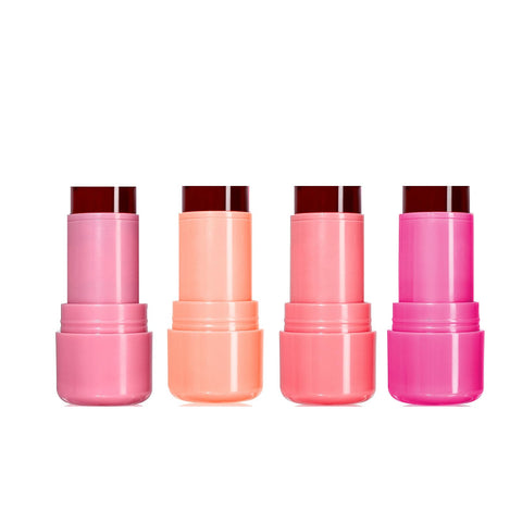 Generic 4 Pcs Milk Jelly Blush - Milk Blush - Sheer Cheek & Lip Stain?Long Lasting Milk Jelly Tint Have Transparent & Bright Colors (# Burst Poppy Pink & Spritz Coral & Chill Red & Splash Berry)