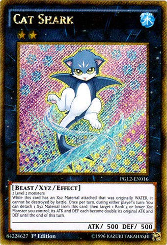 Yu-Gi-Oh! - Cat Shark (PGL2-EN016) - Premium Gold: Return of The Bling - Unlimited Edition - Gold Secret Rare