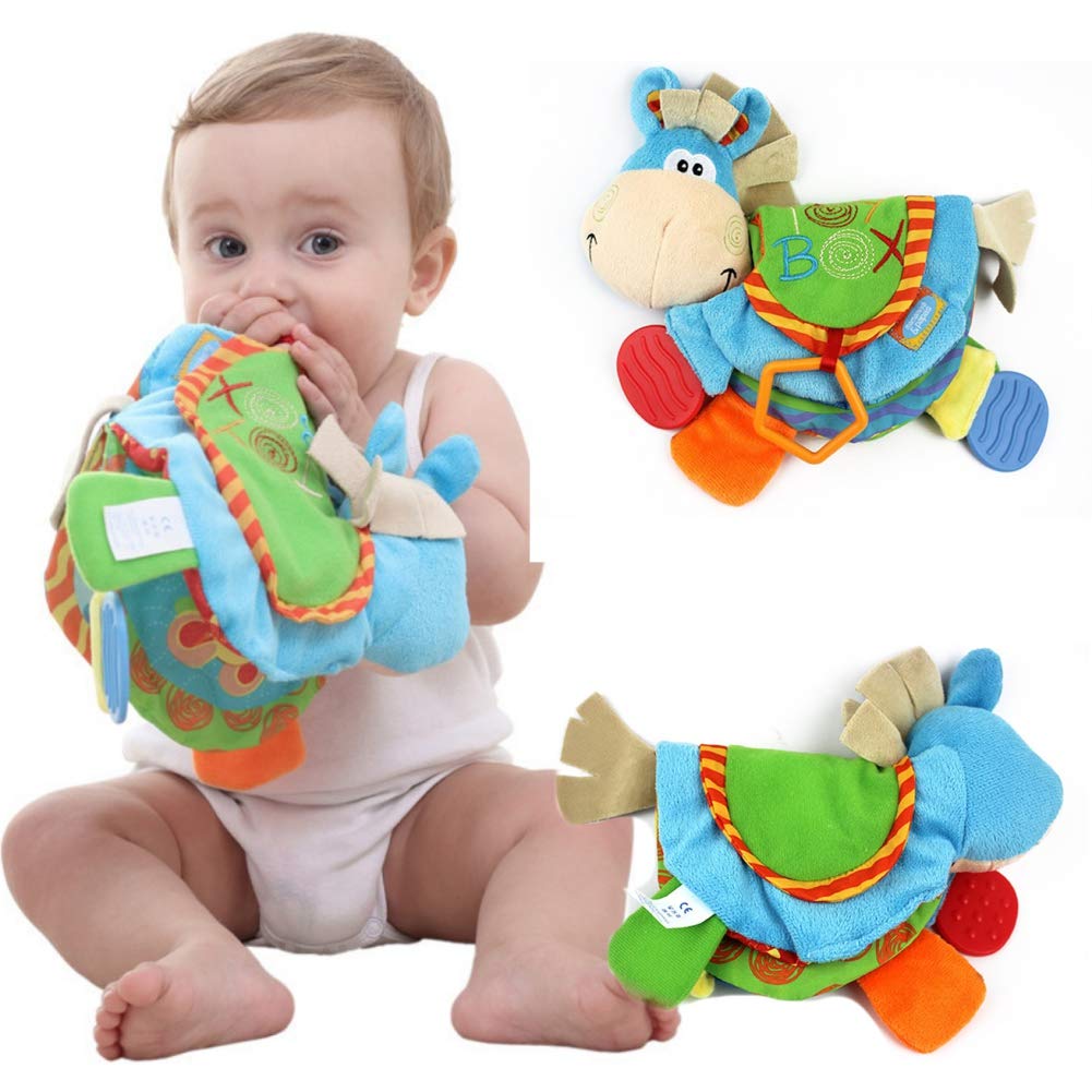 PanDaDa Multi-Function Fabric Book Early Learning Toy Educational Gift Birthday Party New Year for Toddler 0-12 Months
