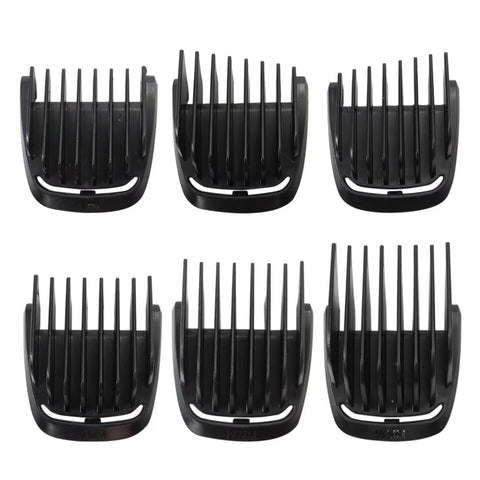 Trimmer Replacement 6 Piece Set (for Extra Wide 41mm T Blade Only) Haircut Guide Guard Comb for Philips Norelco Multigroom (View Photos and Description for Compatible Models and Blade Sizes)