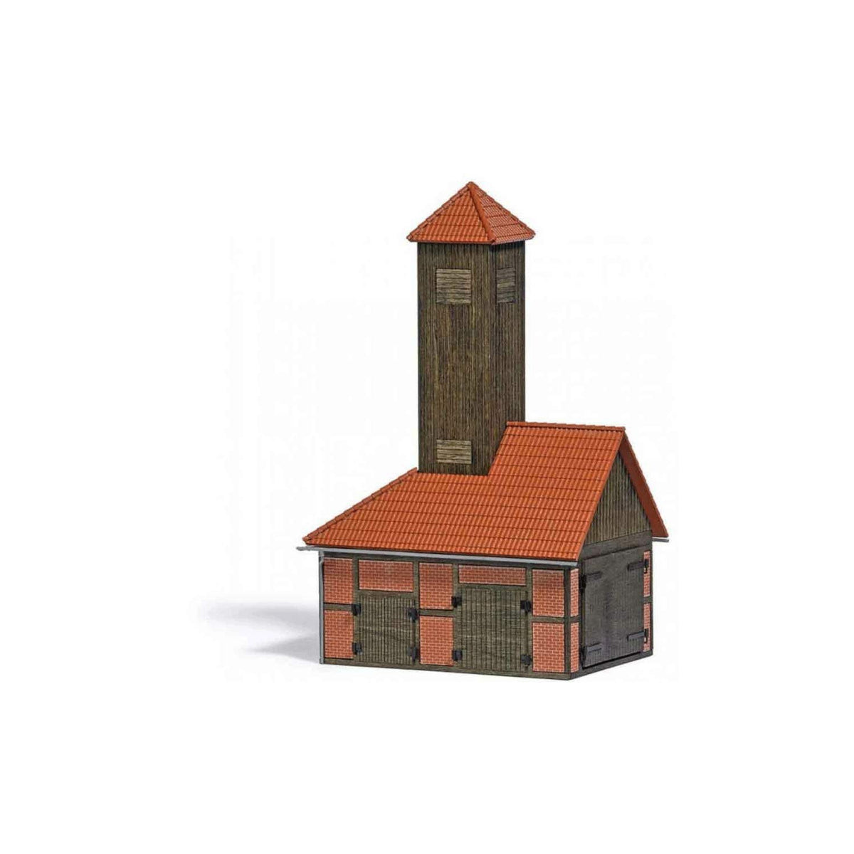 Busch 1453 Small Firehouse HO Structure Scale Model Structure