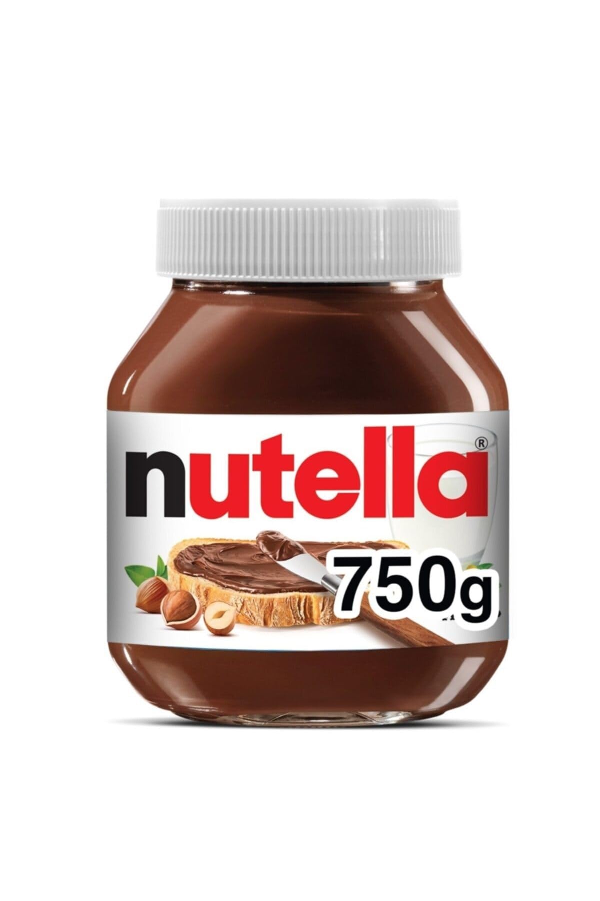 Nutella Hazelnut Chocolate Spread Jar for Pancakes, Party Food, Unique Recipe for a Smooth Texture and an Unmistakable Taste, Pack of 1 x 750g