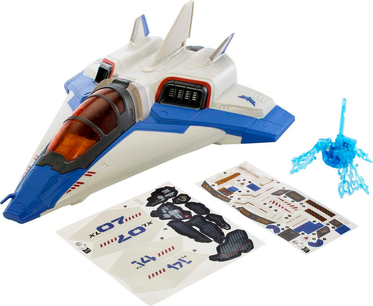 Mattel Disney Pixar Lightyear Toys, Fighter Jet-Style Spaceship, 15 Inches with Projectile Net Feature, Capture and Protect Mission, Collectible Gift
