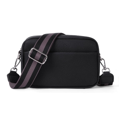 DKIIL NOIYB Crossbody Bag for Women, Small PU Leather Womens White Removable Wide Strap Shoulder/ Camera Bag Purse