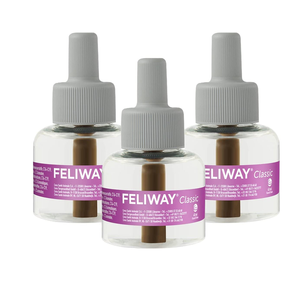 Feliway Classic Value Pack | 3 x 48 ml Refill Bottle with Feel-Good Guide from TierglÃ¼ck24 | For Relaxing Cats
