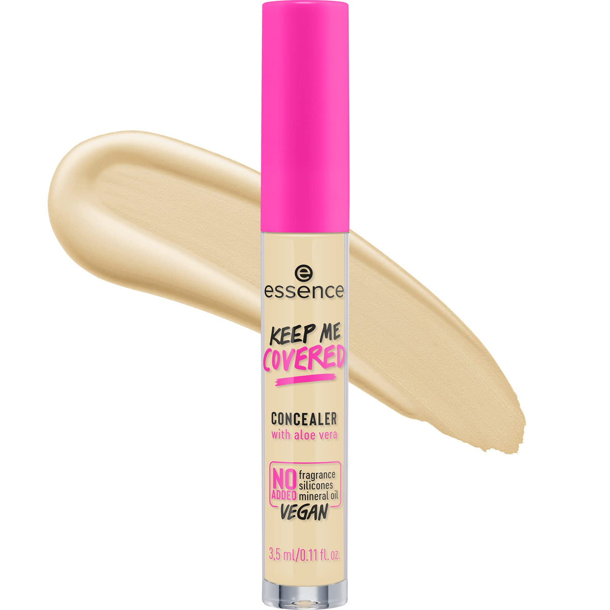 essence | Keep Me Covered Concealer (10 | Pale)| Lightweight, Non-Comedogenic, Buildable Coverage | Vegan, Cruelty Free & Paraben Free