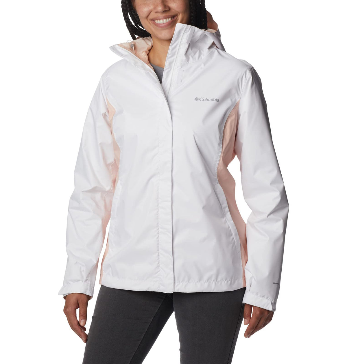 Columbia Women's Arcadia II Jacket, White/Peach Blossom, XX-Large