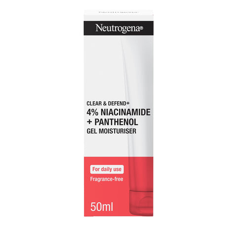 NeutrogenaÃƒÆ’Ã¢â‚¬Å¡Ãƒâ€šÃ‚Â® Clear & Defend+ Gel Moisturiser with Niacinamide & Panthenol