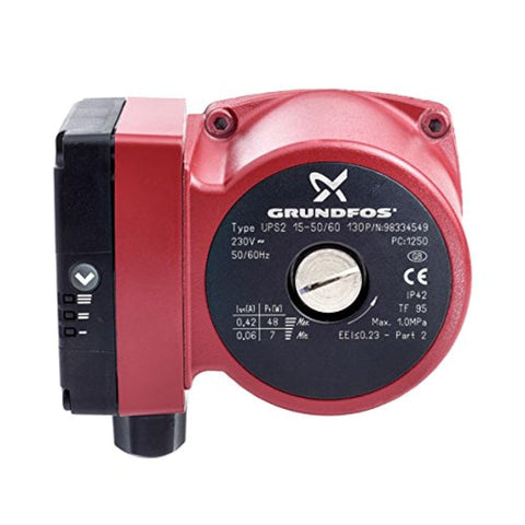 Grundfos UPS 15-50N Water Pump, Red/Black