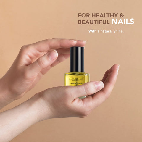 Simon&Tom Nail Oil Saviour - Nails and Cuticles Repair Treatment - 9 ml - For dry, flaking and split Nails - Accelerates Growth - With Organic Argan Oil - Jojoba and Sweet Almond Oil - Made in Spain