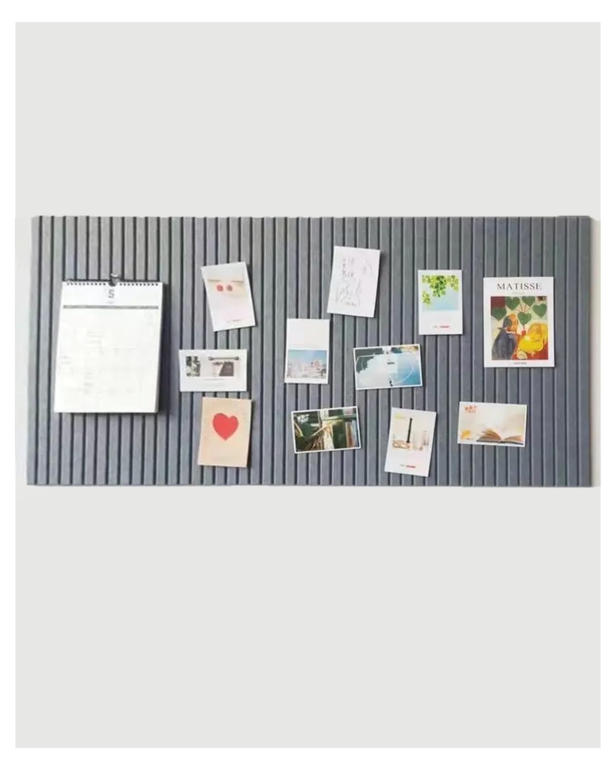 24 x 16 Bulletin Board, Decorative Felt Pin Board, 0.35â€œ Thick Foldable Photo Display Board with Self-Adhesive Tape, Vision Board for School Home Kitchen Office Walls/Dark Grey