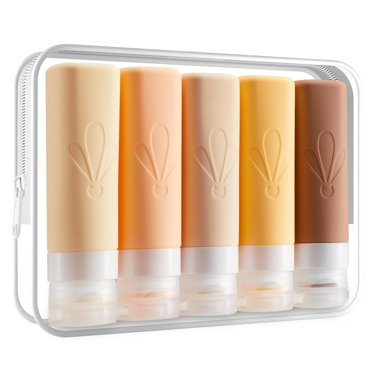 INSFIT Travel Bottles for Toiletries, CAA Approved 90ml Travel Size Containers, BPA Free Leak Proof Squeezable Silicone Tubes for Shampoo Conditioner Lotion Soap with Labels